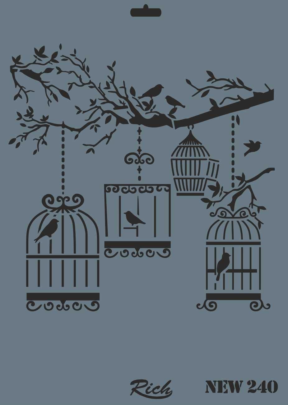 Rich New Seri N240 Stencil 35X25 Cm