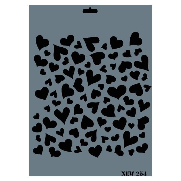Rich New Seri N254 Stencil 35X25 Cm