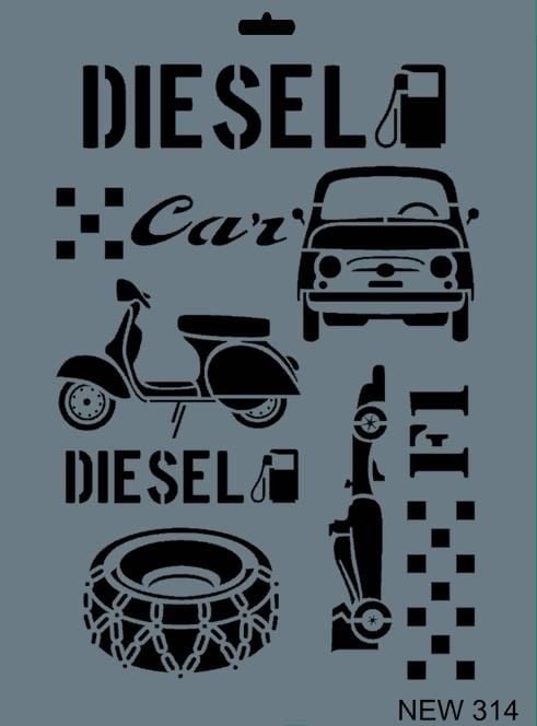 Rich New Seri N314 Stencil 35X25 Cm