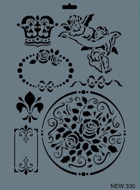 Rich New Seri N330 Stencil 35X25 Cm