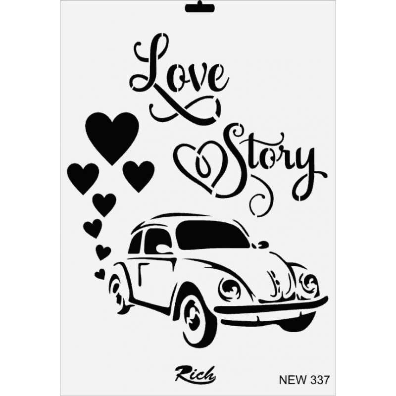Rich New Seri N337 Stencil 35X25 Cm