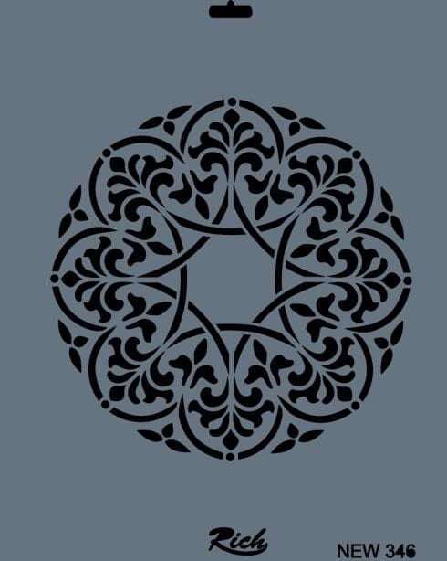 Rich New Seri N346 Stencil 35X25 Cm