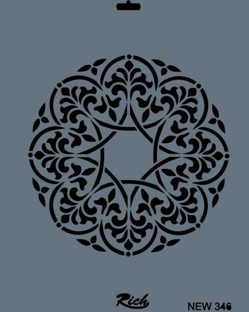 Rich New Seri N-346 Stencil 35x25 cm