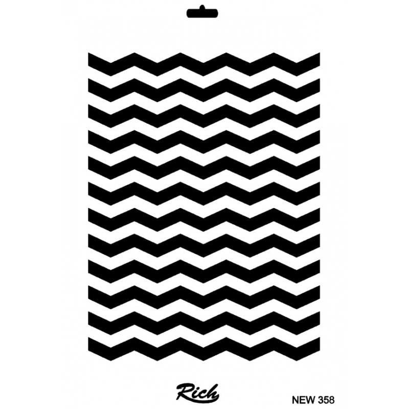 Rich New Seri N358 Stencil 35X25 Cm