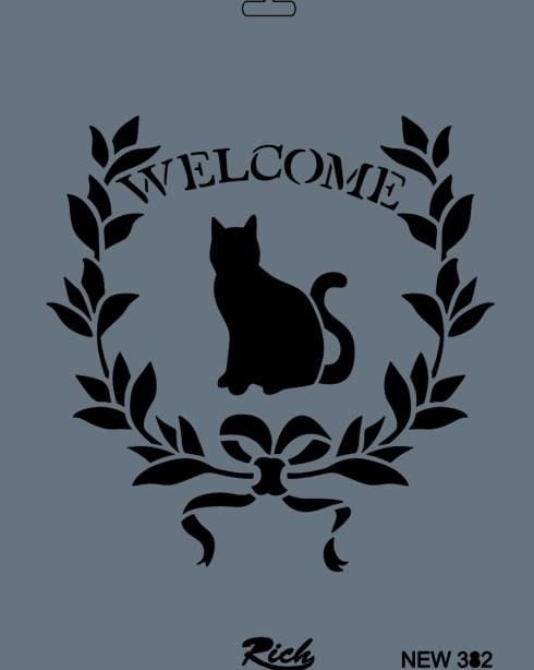 Rich New Seri N382 Stencil 35X25 Cm