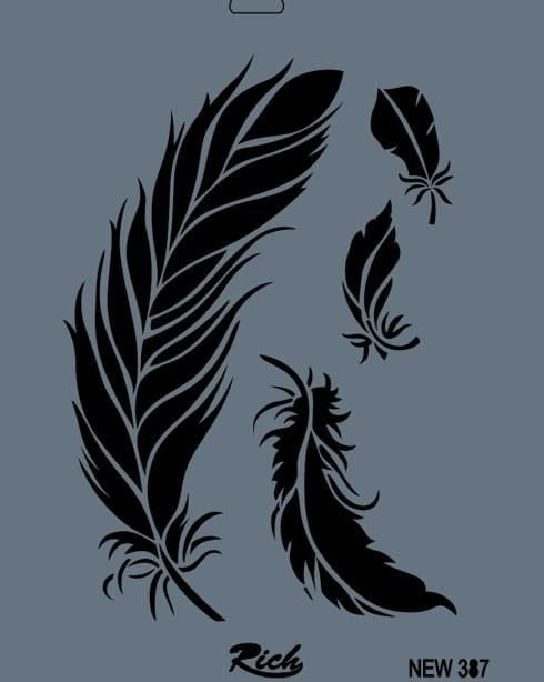 Rich New Seri N387 Stencil 35X25 Cm