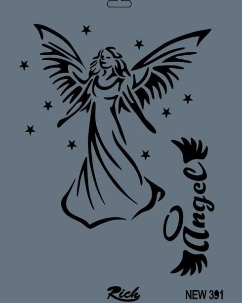 Rich New Seri N391 Stencil 35X25 Cm