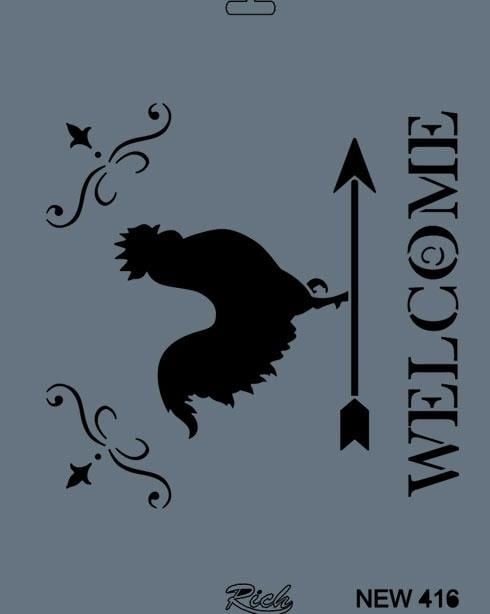 Rich New Seri N416 Stencil 35X25 Cm