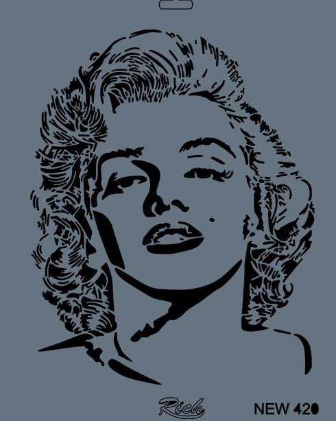 Rich New Seri N420 Stencil 35X25 Cm