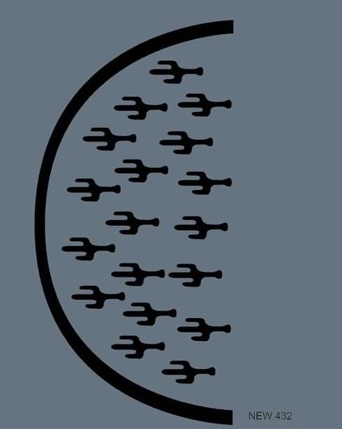 Rich New Seri N432 Stencil 35X25 Cm