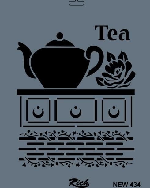 Rich New Seri N434 Stencil 35X25 Cm