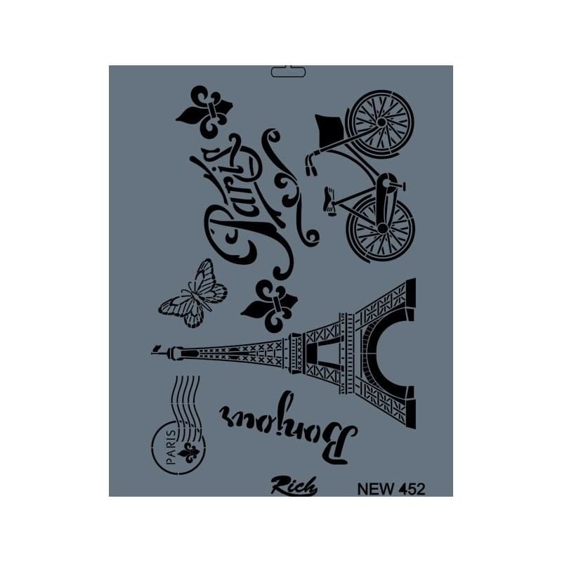 Rich New Seri N452 Stencil 35X25 Cm