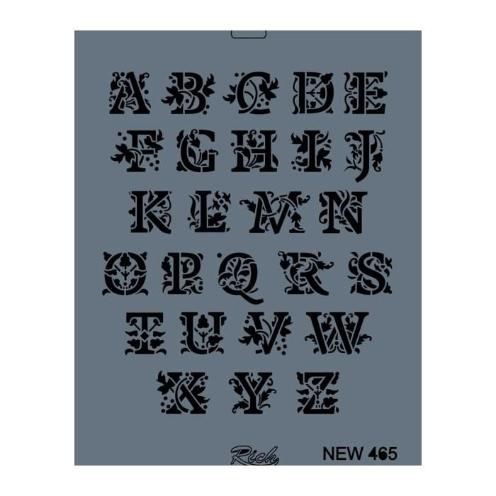 Rich New Seri N465 Stencil 35X25 Cm
