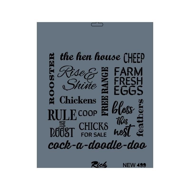 Rich New Seri N499 Stencil 35X25 Cm