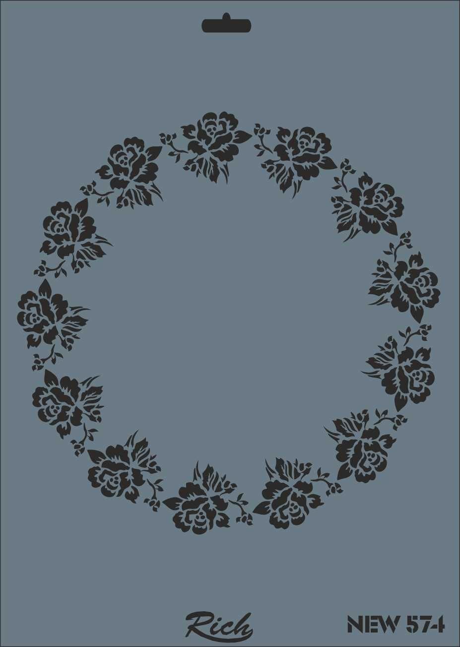 Rich New Seri N574 Stencil 35X25 Cm