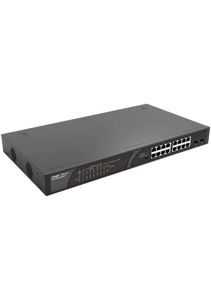 RUIJIE Reyee 16 Port RS-ES118GS-P 10/100/1000 2x Port Combo Gigabit SFP PoE Switch (247W) Çelik Kasa Rack Mount