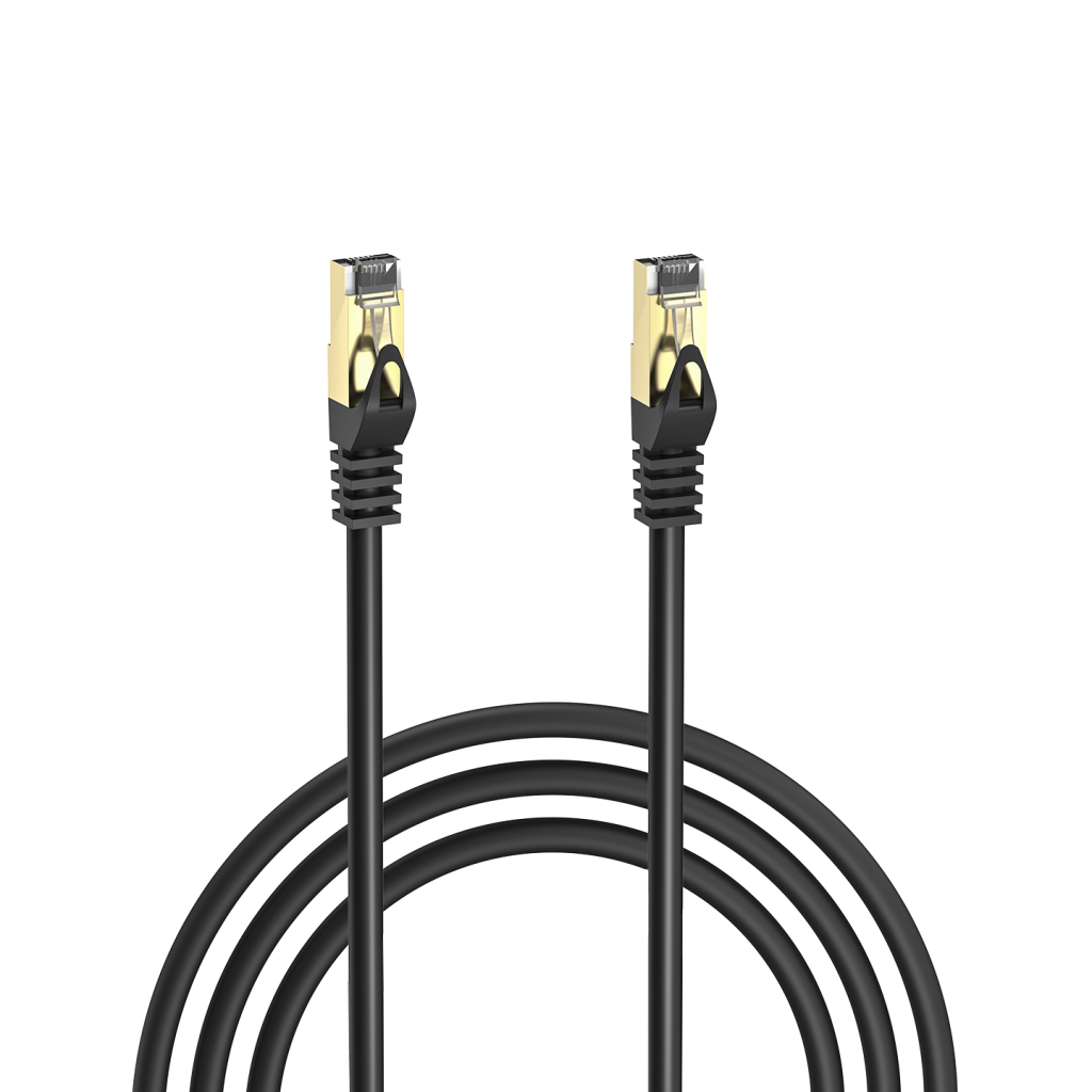 S-LINK MM-CAT705, CAT7, Patch, 5Mt, Gold Uçlu, FTP, CCA, Ağ Bağlantı Kablosu (Siyah)