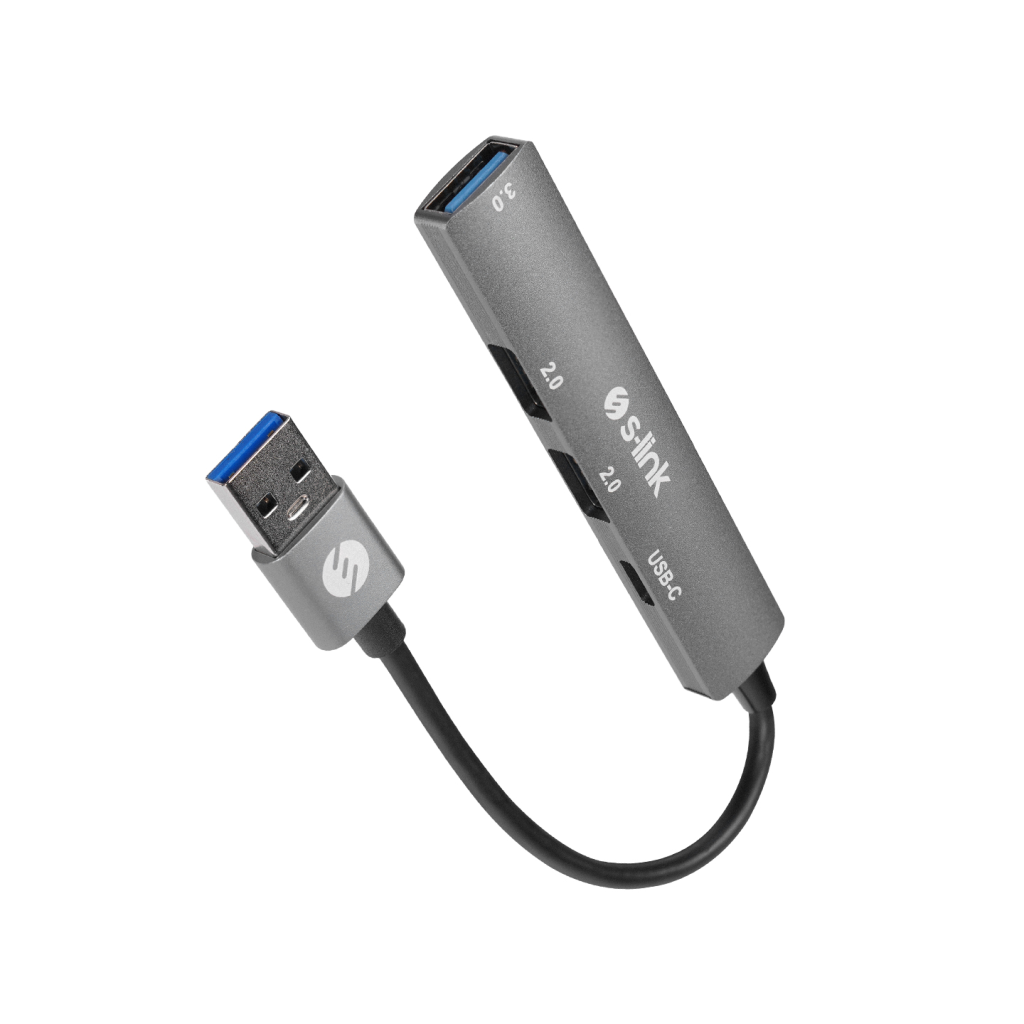 S-LINK SW-U322, USB3.0 to 2xUSB 2.0, 1xUSB 3.0, 1xType-C, Metal, USB HUB