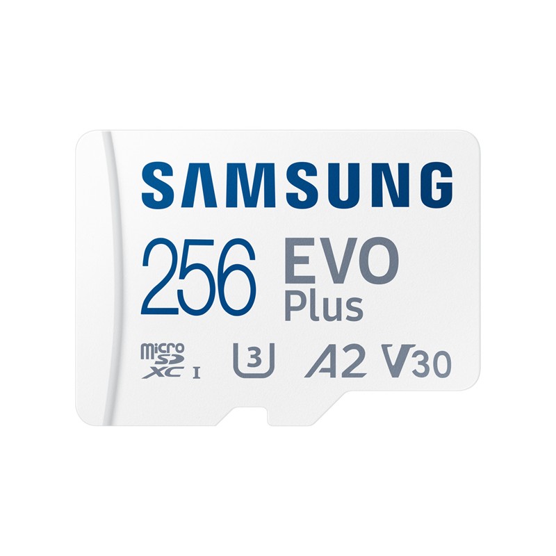 SAMSUNG 256GB EVO PLUS MICROSDXC UHS-I U3Â  V30Â  A2Â  160MB/SÂ  MB-MC256SA/APC