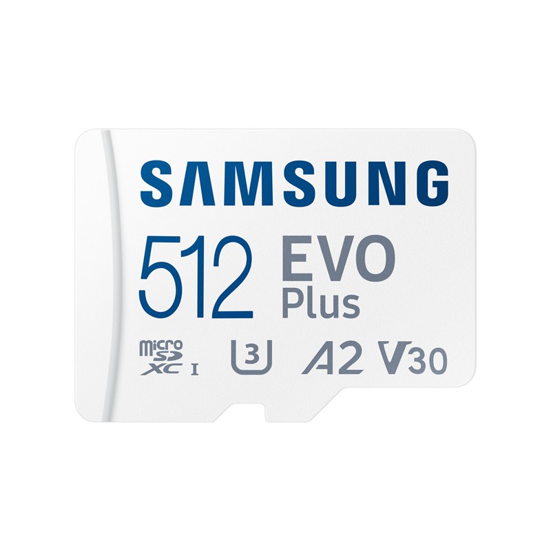 SAMSUNG 512GB EVO PLUS MICROSDXC UHS-I U3  V30  A2  160MB/S  MB-MC512SA/TR