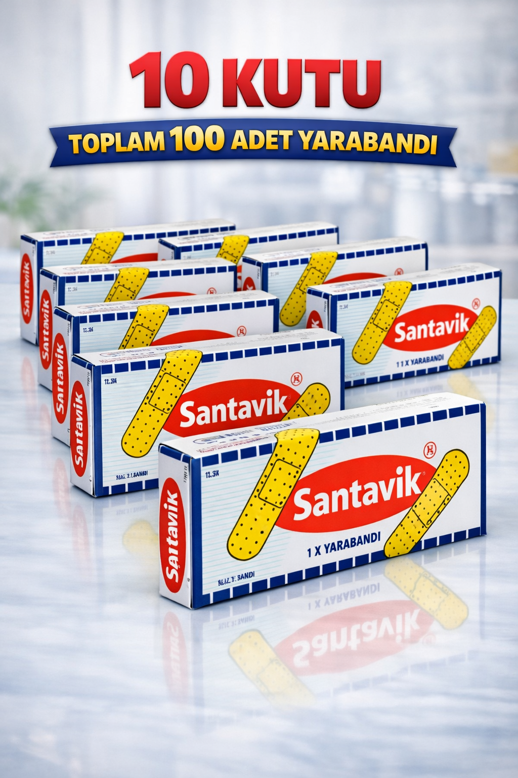 Santavik İlk Yardım Bandı Yara Bandı 10lu 10 Paket