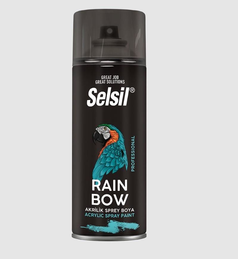 Selsil Rainbow Akrilik Sprey Boya 9005 Mat Siyah