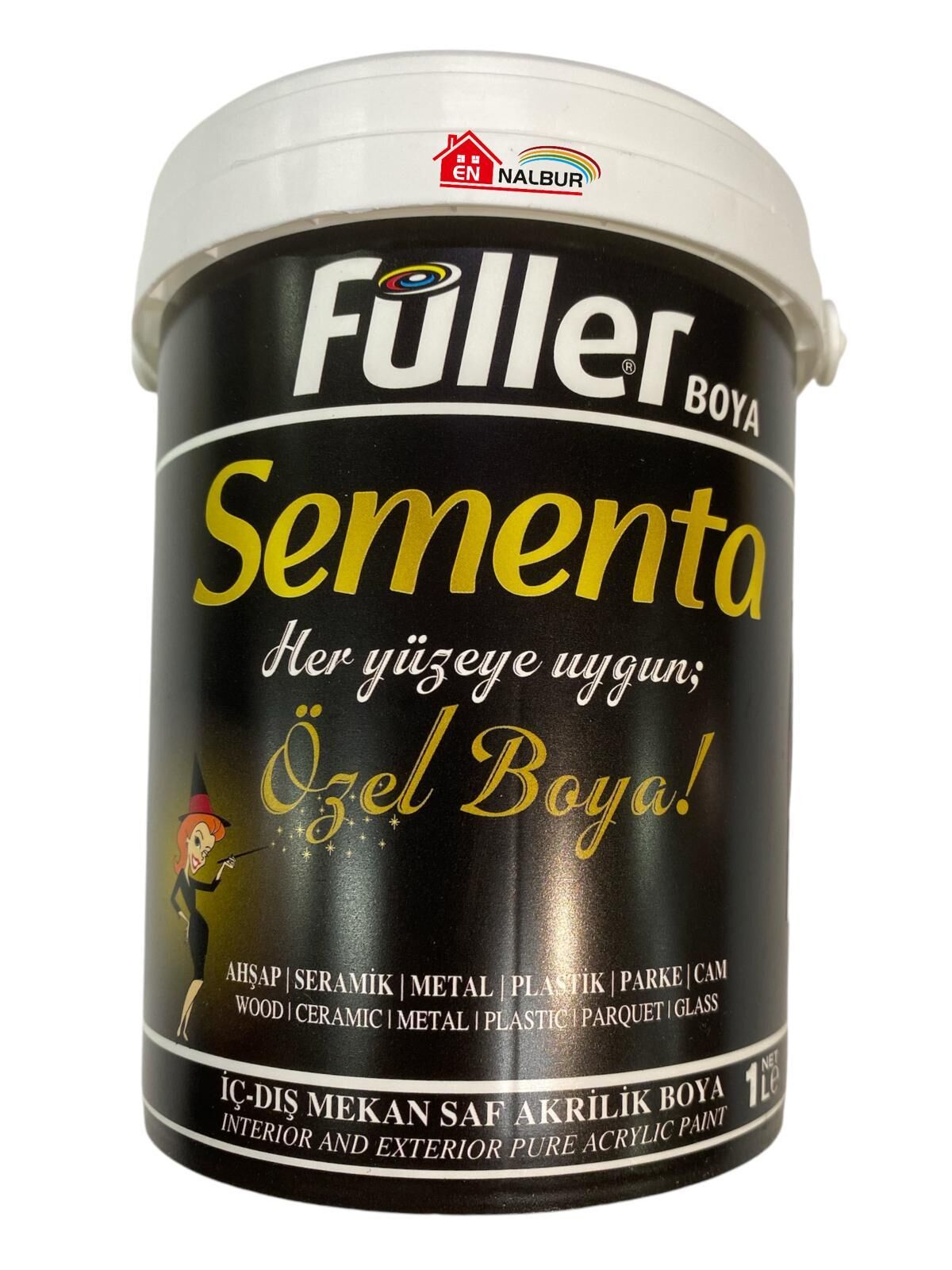 Sementa Özel Su Bazlı Saf Akrilik Boya 1 Litre Beyaz