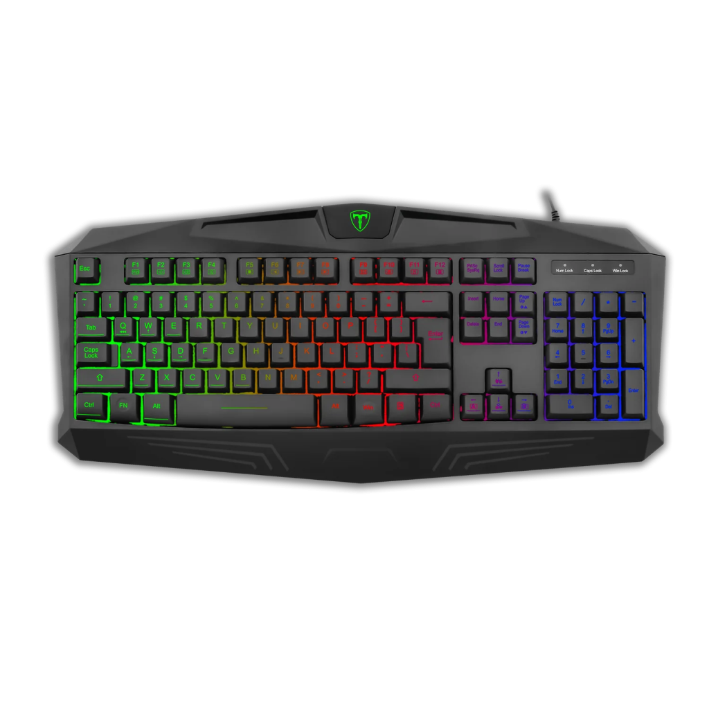 T-DAGGER TANKER, T-TGK106, USB Kablolu, Türkçe Q, Rainbow Backlight, Membran Tuşlar, 104 Tuşlu, Gaming Klavye