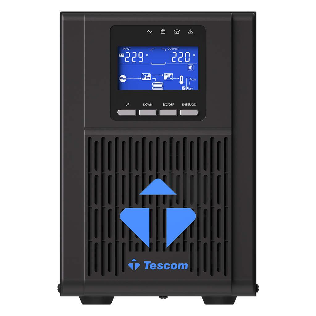 TESCOM NeoLine 1000, 1 KVA Online 1F/1F UPS, (900040100) (2x9A Akü)