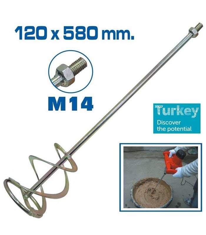 Topshop Th14343 Boya Alçı Ve Harç Karıştırıcı Uç 120X580 Mm