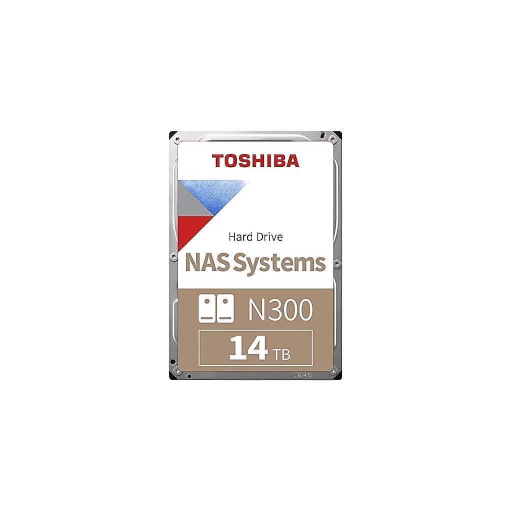 TOSHIBA N300, HDWG51EUZSVA, 3.5", 14TB, 512Mb 7200 Rpm, SATA3, 7/24 NAS, SERVER, HDD (Türkiye Distribütörü Garantili)