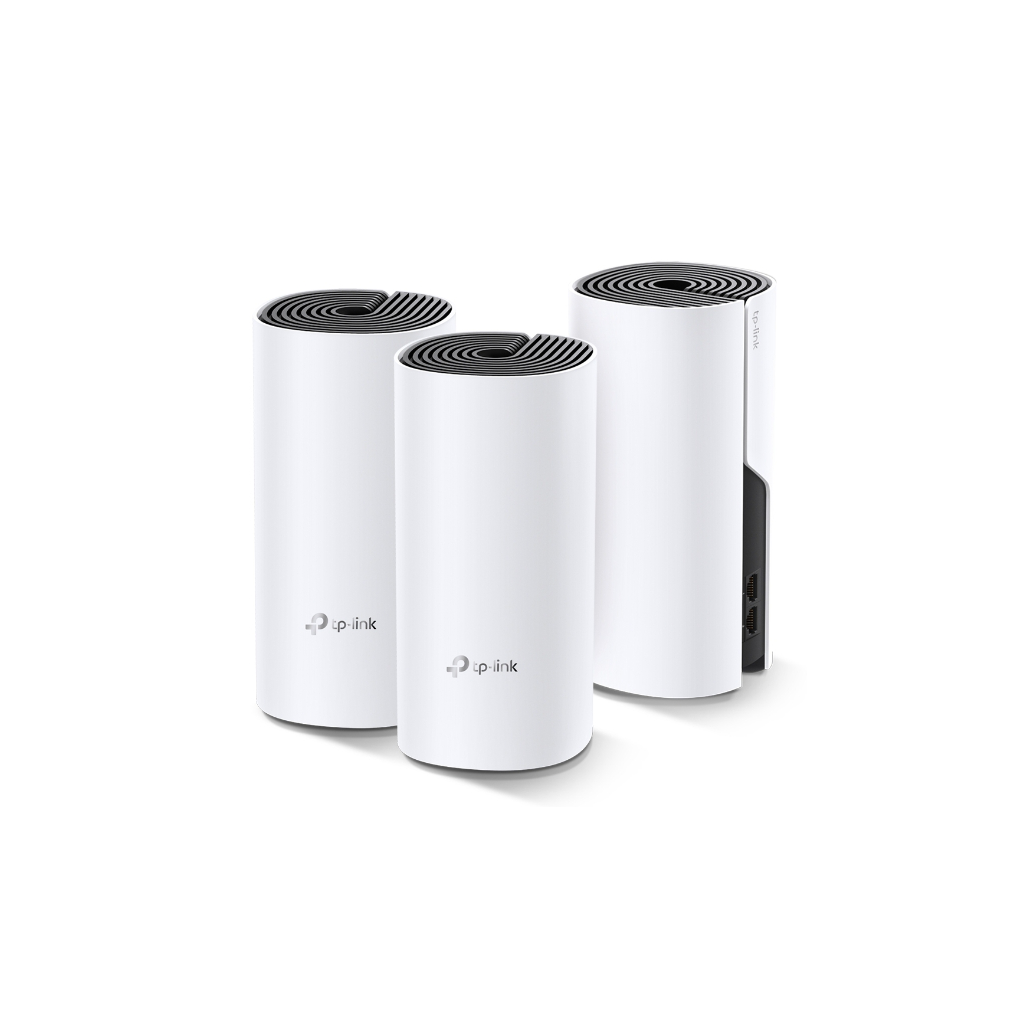 TP-LINK DECO-E4, AC1200, Üçlü Mesh, 1200Mbps, Dual Band, 2Port Megabit Lan, 370m2 Çekim Alanı, Router, Geniş Alan İnternet Ağı Sağlayıcısı