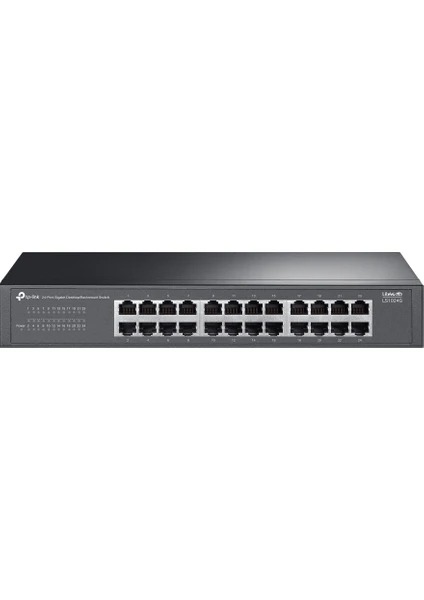 TP-LINK LS1024G 24 Port 10/100/1000 Gigabit Rack Mountable Switch Metal Kasa