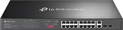 TP-LINK OMADA 16 Port DS1018GMP 10/100/1000 2x SFP PoE Switch (250W) (Siyah Çelik Kasalı)