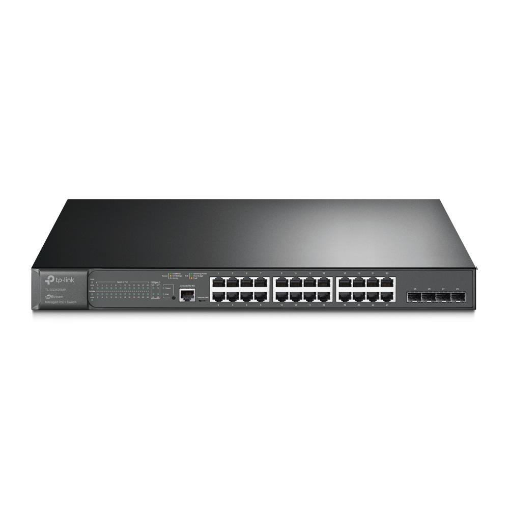 TP-LINK OMADA TL-SG3428MP 24 PORT GIGABIT+4X1GB SFP UPLINK L2+ 384W POE YÖNETİLEBİLİR RACKMOUNT SWITCH