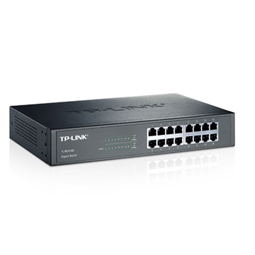 TP-LINK TL-SG1016D 16 Port 10/100/1000 Gigabit Metal Kasa Desktop Switch RACK MOUNT