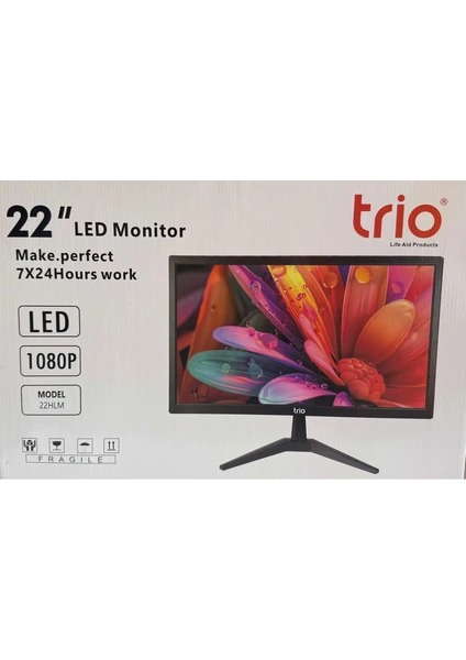 TRİO 22 TR-22WS 3Ms 75Hz VGA+HDMI FHD LED MONITOR