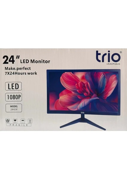 TRİO 24 TR-24WS 3Ms 75Hz VGA+HDMI FHD LED MONITOR