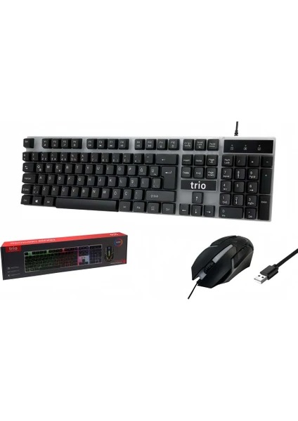TRİO TRK200 Q TRK Usb/Q Mekanik Hisli RGB IŞIKLI Gaming Klavye