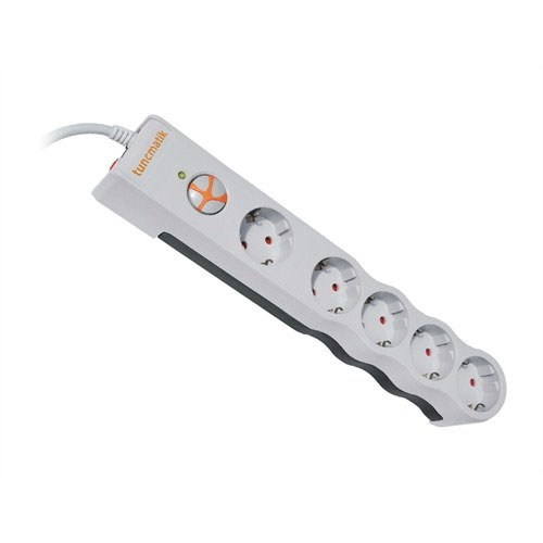 Tunçmatik TSK6134 PowerSurge 5 Priz 1050 Joule Enerji Koruma BEYAZ (1,5 Metre Kablolu)