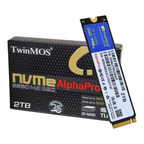 TwinMOS ALPHA PRO 2TB PCIe 4.0 x4 NVMe 3600/3250 3DNAND SSD NVME2TB2280AP
