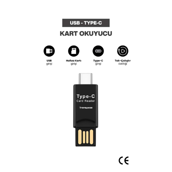 Usb To TypeC Kart Okuyucu
