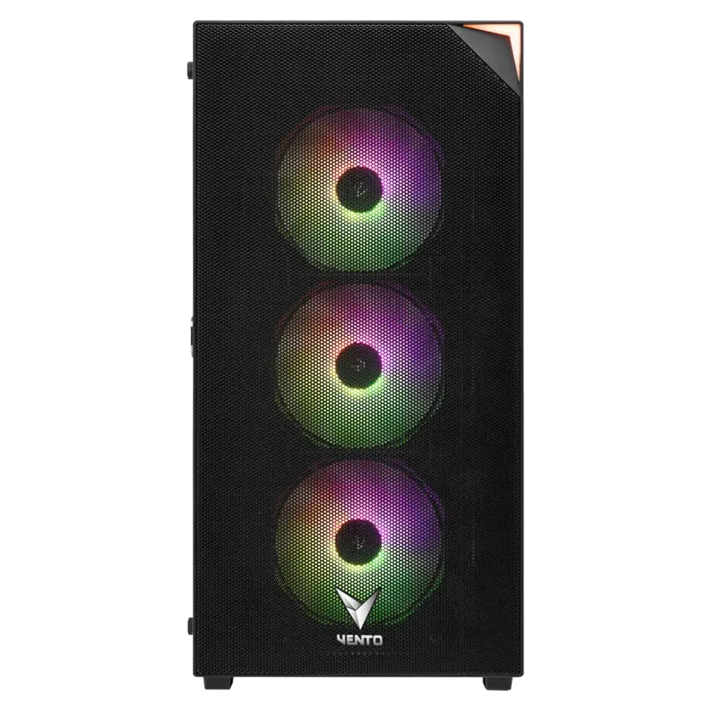 VENTO VG3400S, 750W, 80 Plus, Siyah, Temperli Cam, RGB, ATX, Tower, GAMING KASA