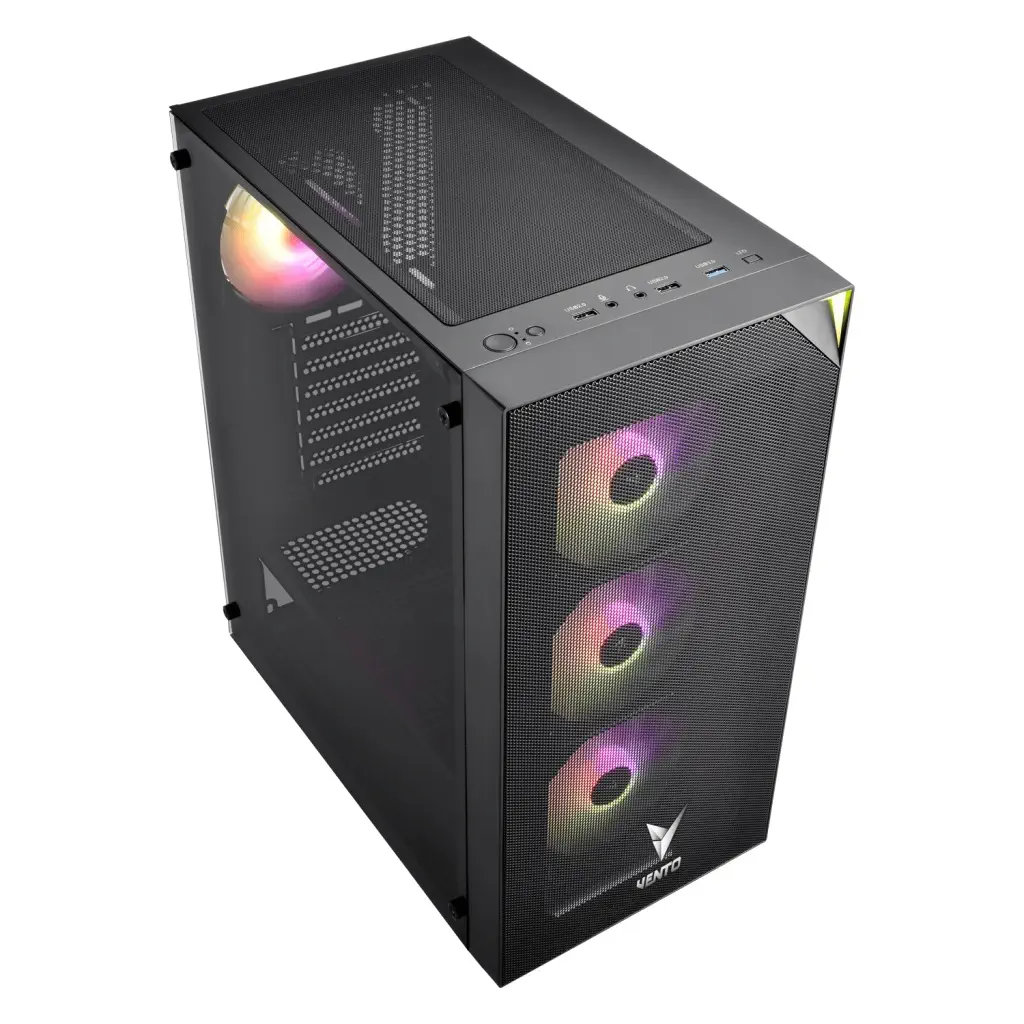 VENTO VG4200S, 750W, 80 Plus, Siyah, Temperli Cam, RGB, ATX, Tower, GAMING KASA