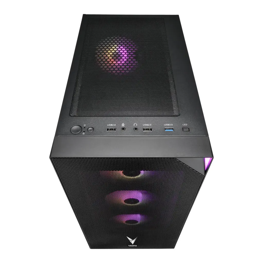 VENTO VG4200S, 750W, 80 Plus, Siyah, Temperli Cam, RGB, ATX, Tower, GAMING KASA