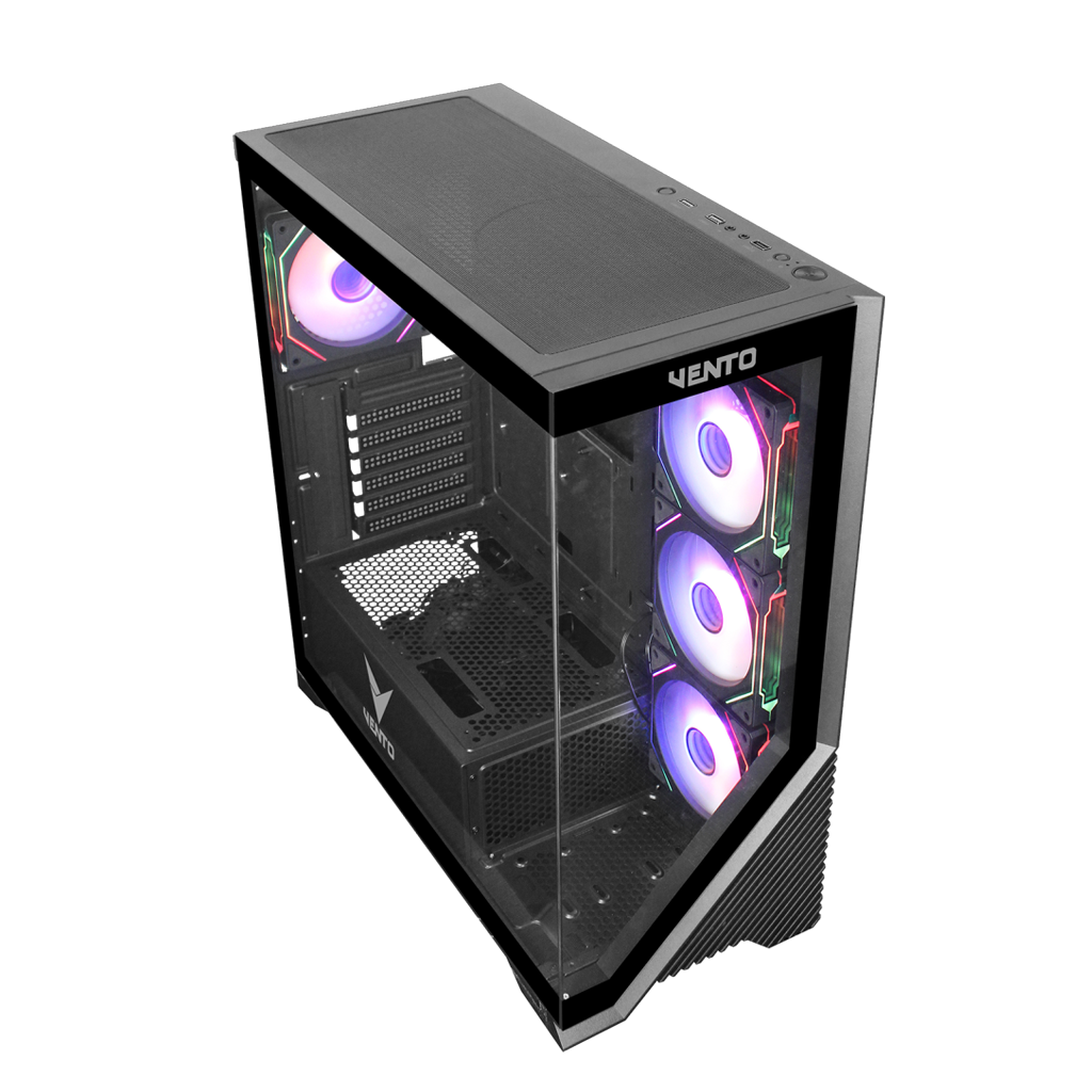 VENTO VG4202FLA, 850W, 80 Plus Siyah, Temperli Cam, RGB, Mesh, ATX, Akvaryum Tipi, GAMING KASA