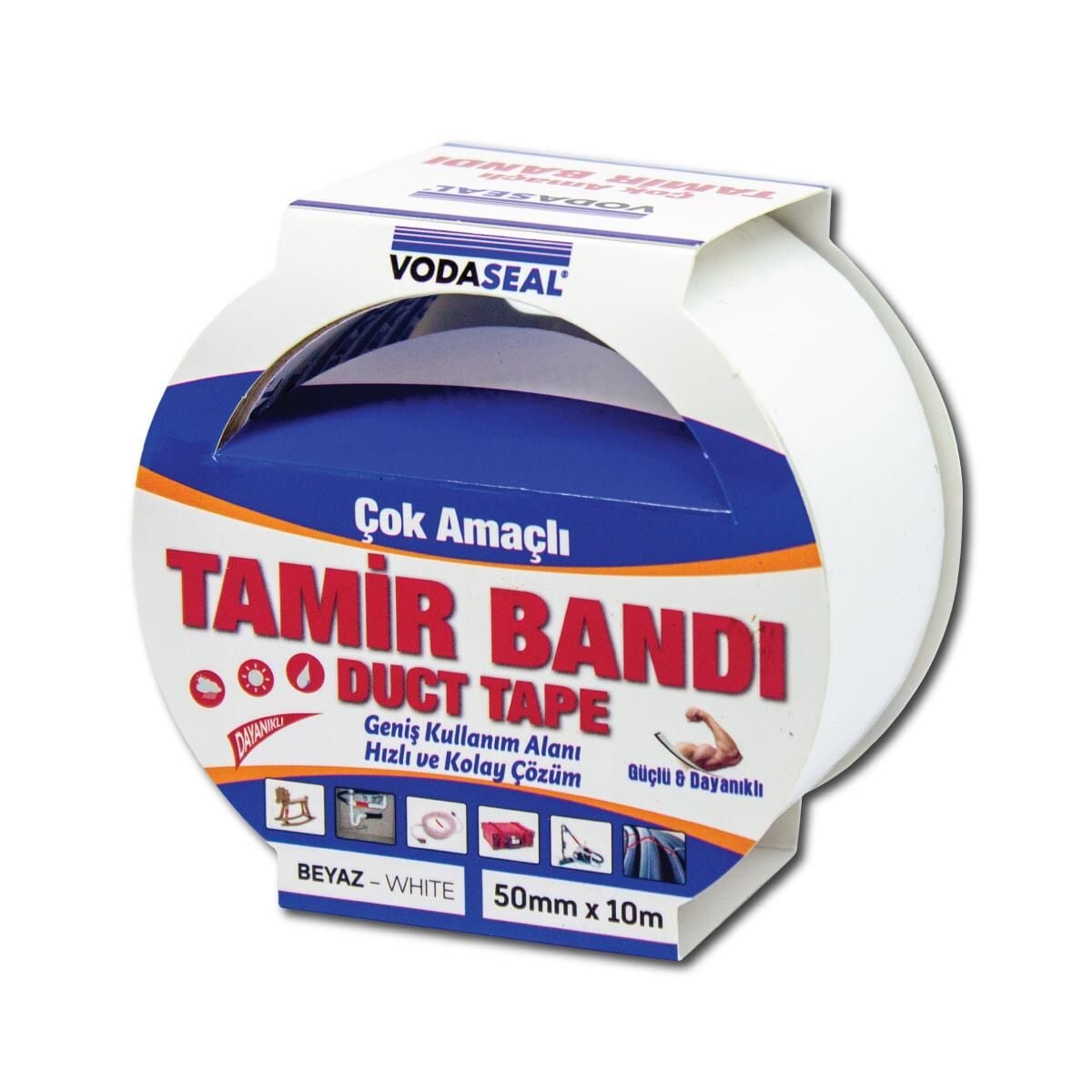 Vodaseal Duct Tape Tamir Bandı 50 mm 25 Metre Beyaz