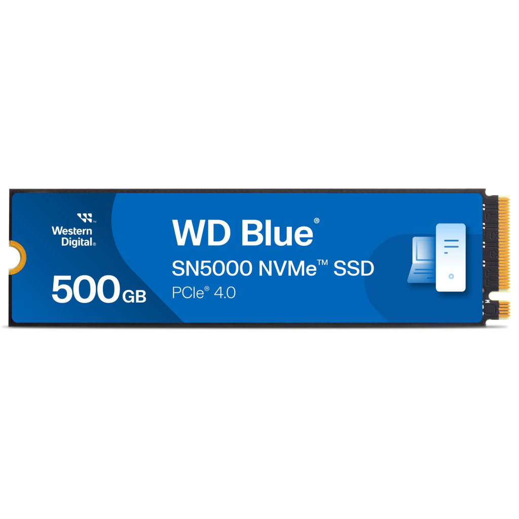 WD Blue SN5000, WDS500G4B0E, 500GB, 5000/4000, Gen4, NVMe PCIe M.2 2280, SSD