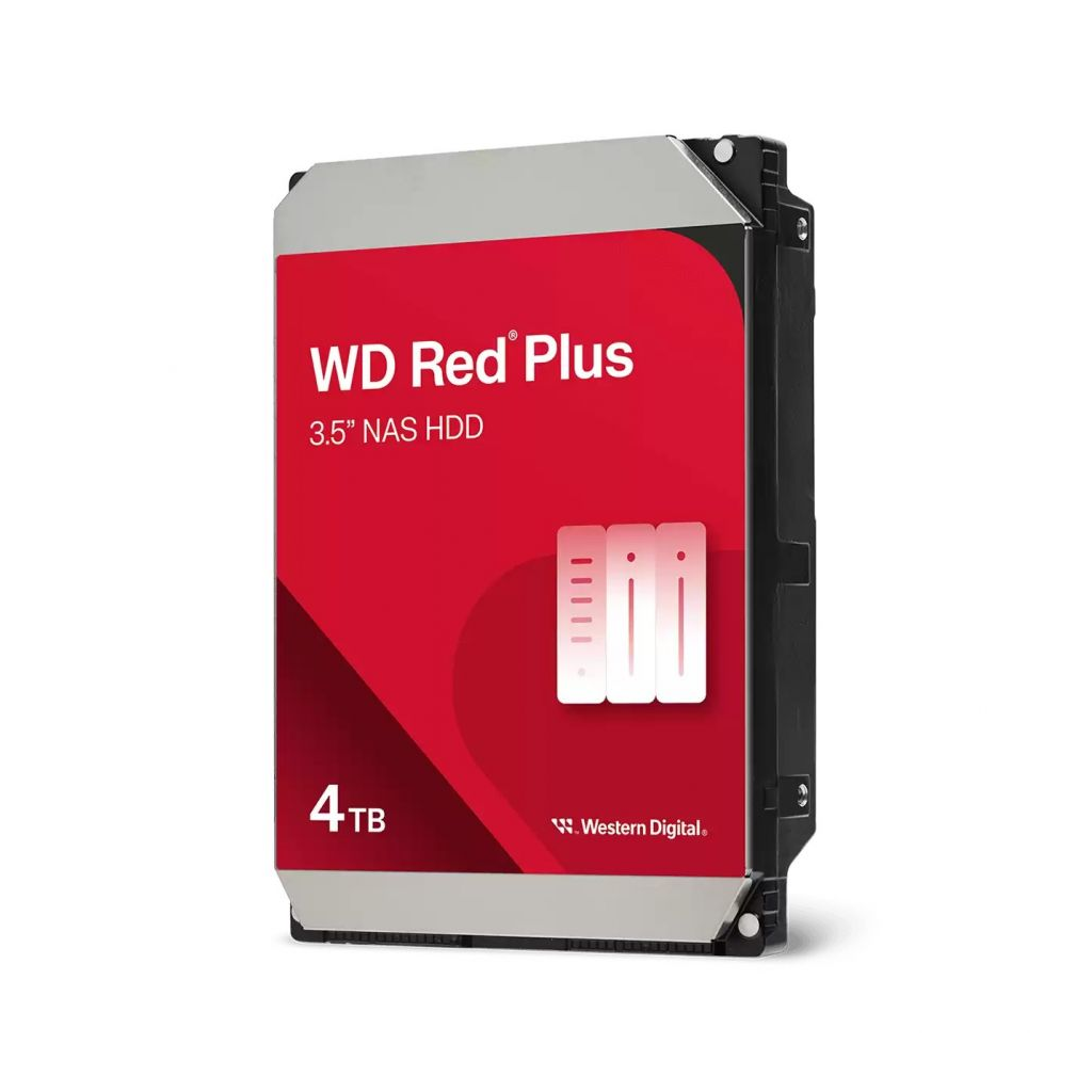 WD RED Plus, WD40EFZZ, 3.5", 4TB, 128Mb, 5400 Rpm, 7/24 GÜVENLİK-NAS-SERVER, HDD