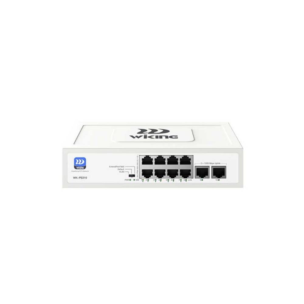 WİKİNG WK-PS310 8GE POE + 2GE UPLINK 75W 8 PORT GİGABİT POE SWİTCH